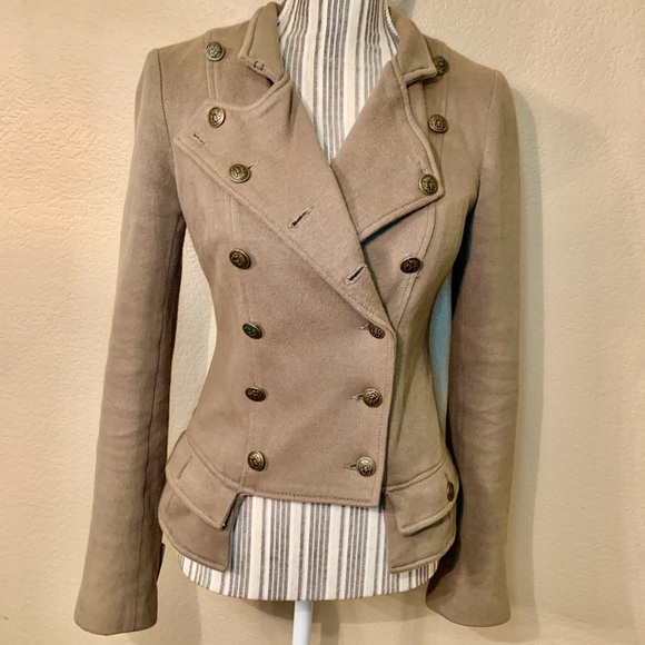 We The Free Jackets & Blazers - We the Free Jacket Size 6 Peacoat Style Retro Military look Taupe Brown Olive